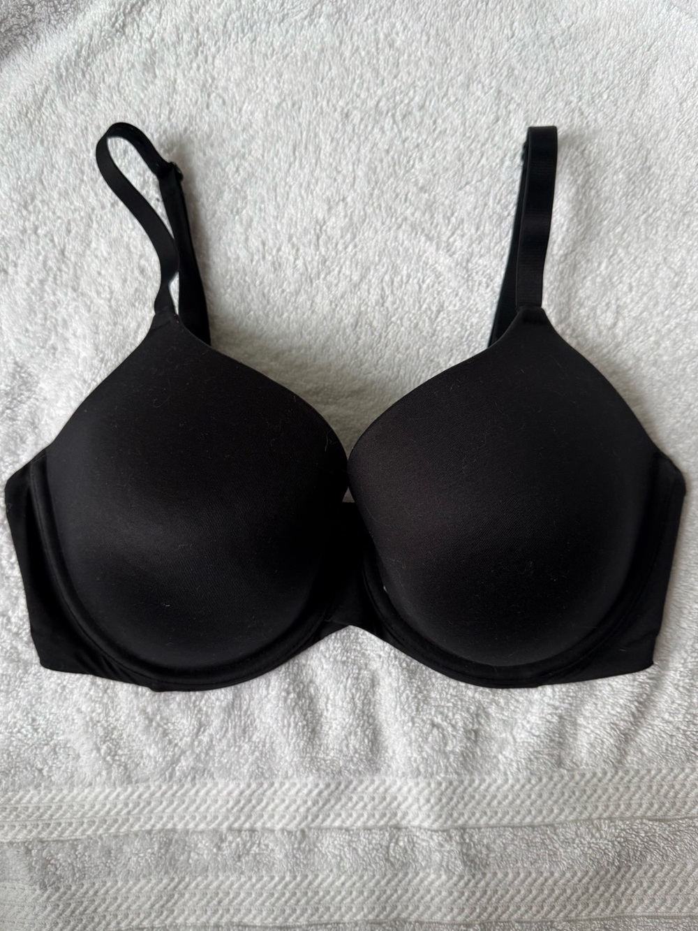 Black Lightly-Lined Full-Coverage Bra